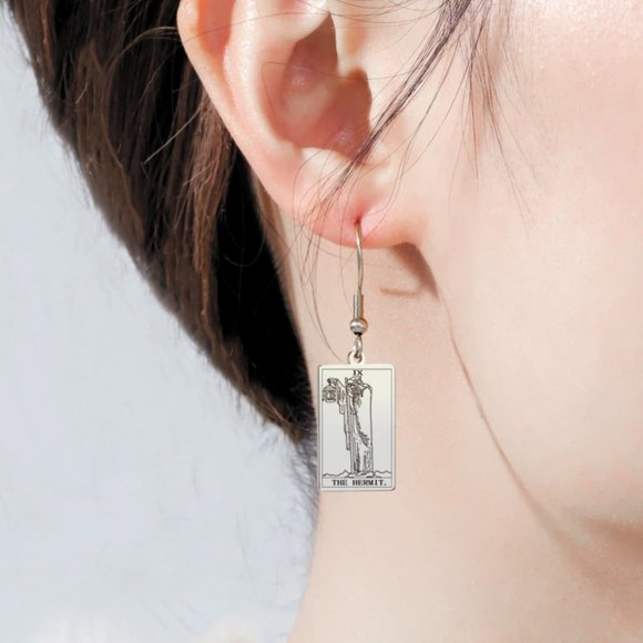 Tarot Card "The Hermit" Earings - Picture 2 of 4